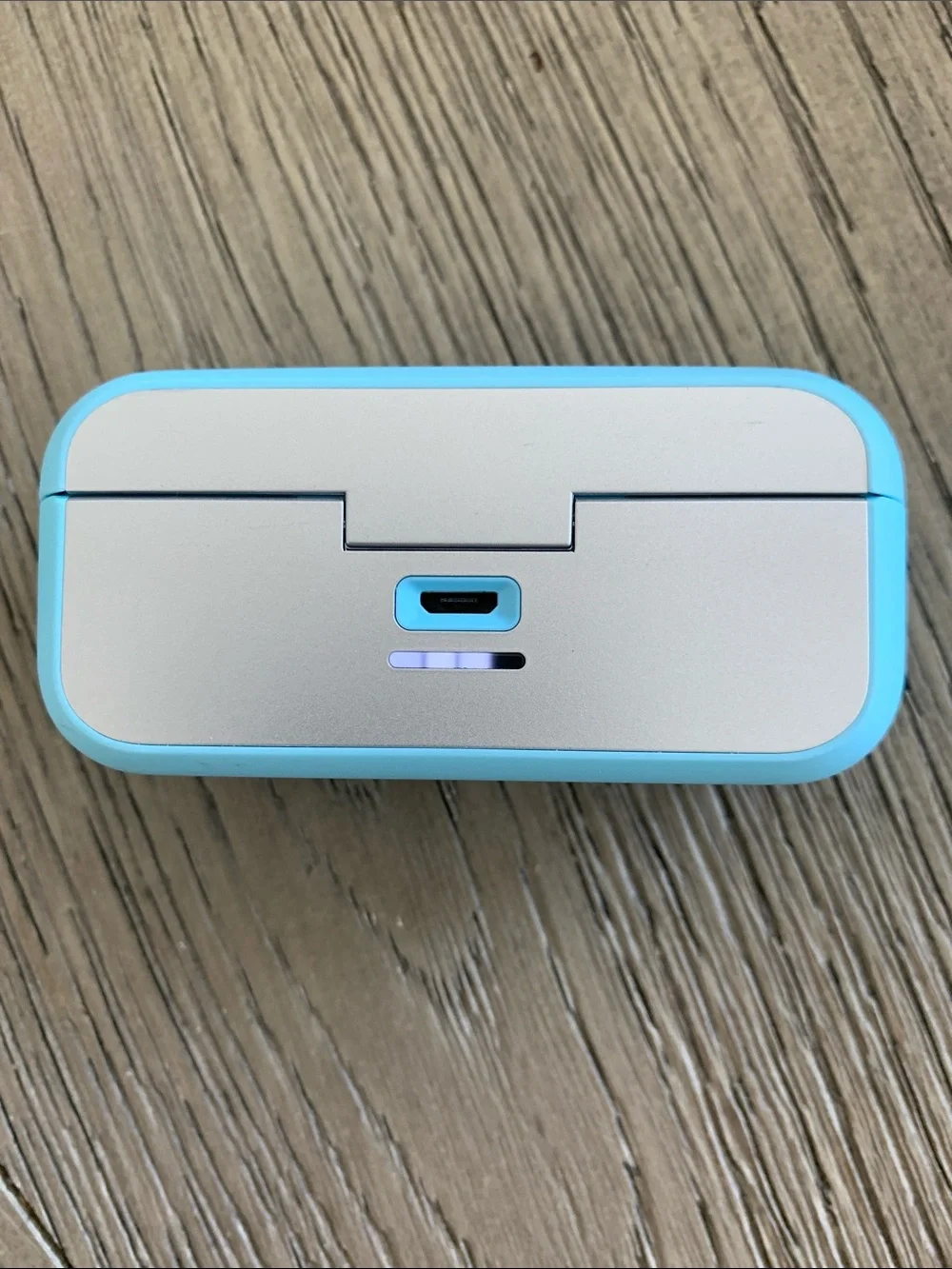 JBL Two-Tone Earbud Charging Case - Silver & Light Blue